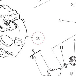 Rear brake caliper 61141623A