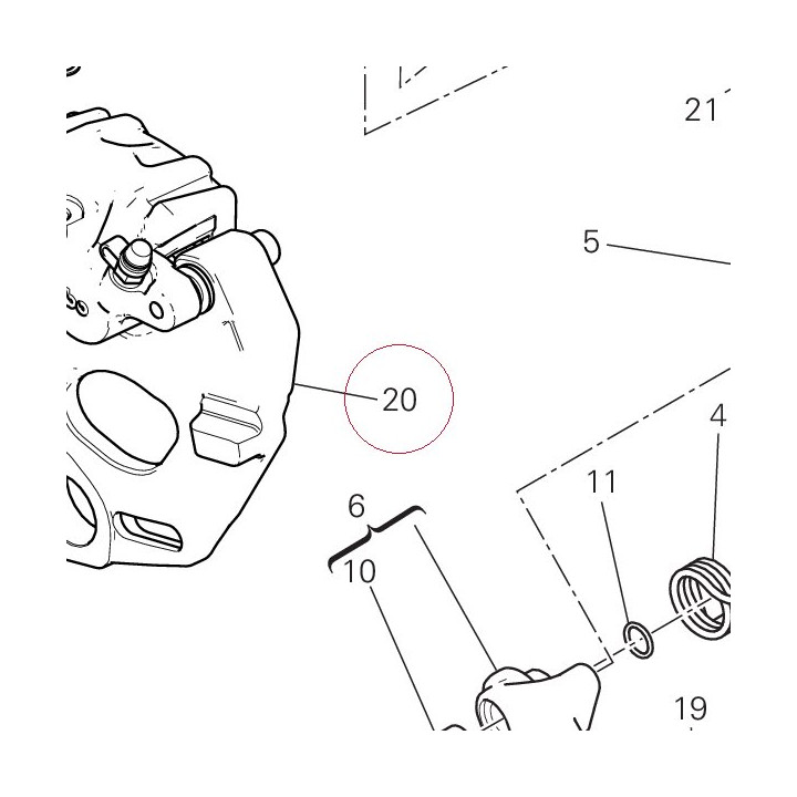 Rear brake caliper 61141623A