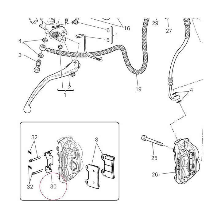 Spring, pad stopper 61240171A