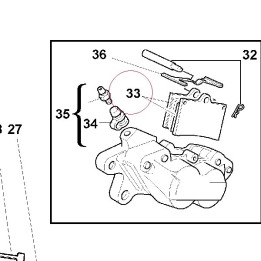 Front brake pads set 61340042A