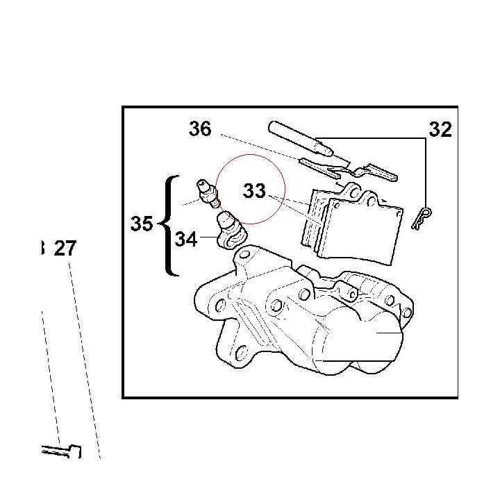 Front brake pads set 61340042A