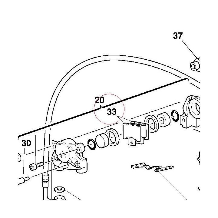 Rear brake pads set 61340071A