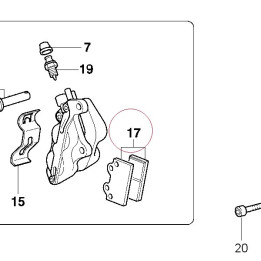 Front brake pads set 61340201B