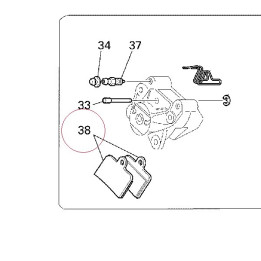 Rear brake pads set 61340211A