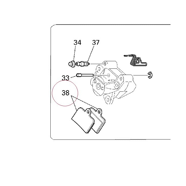 Rear brake pads set 61340211A