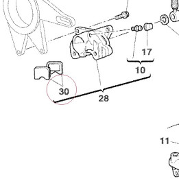 Rear brake pads set 61340261A
