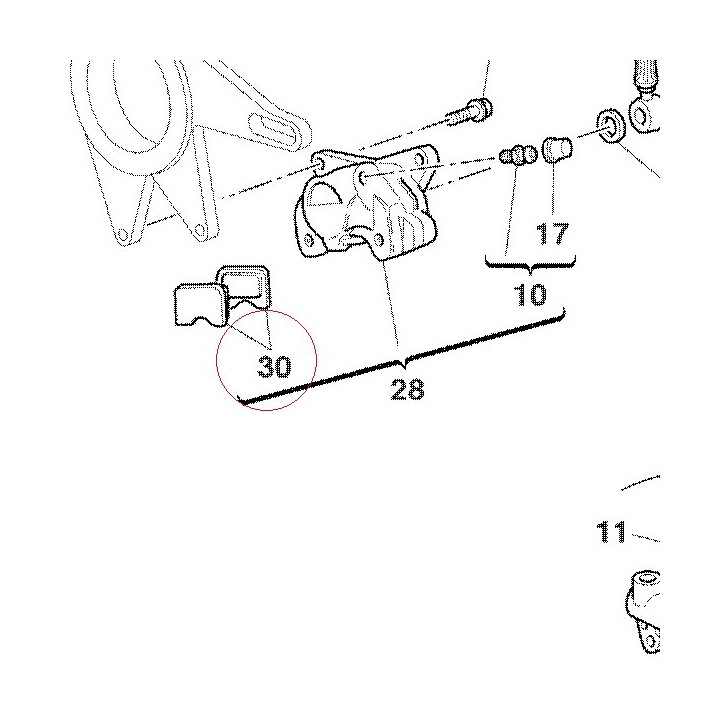 Rear brake pads set 61340261A