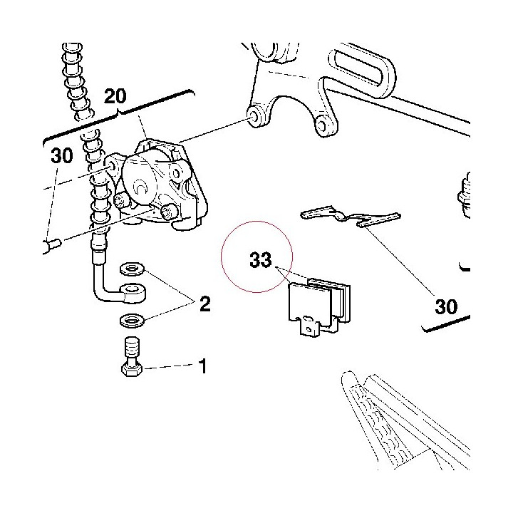 Rear brake pads set 61340281A