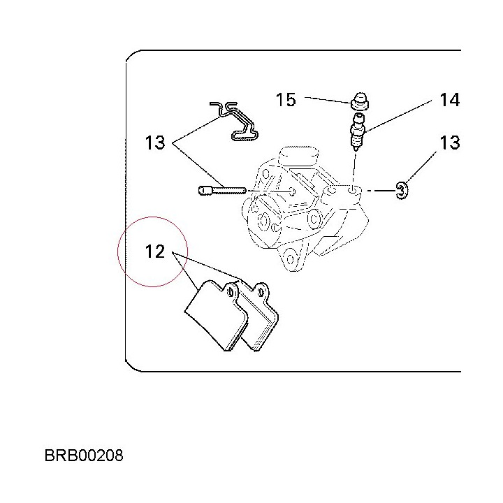 Rear brake pads set 61340541A