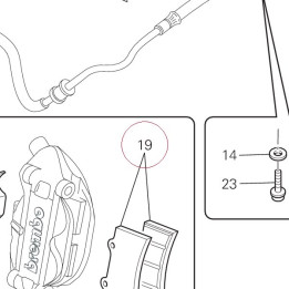 Front brake pads set 61340611A