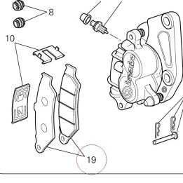 Front brake pads set 61340721A