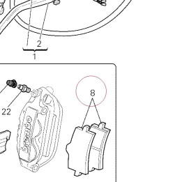 Front brake pads set 61340791A