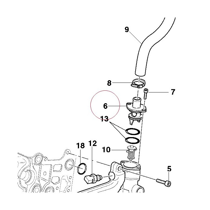 Cover, thermostat 61610072A
