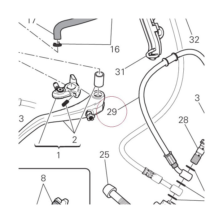 Front brake hose 61810361A