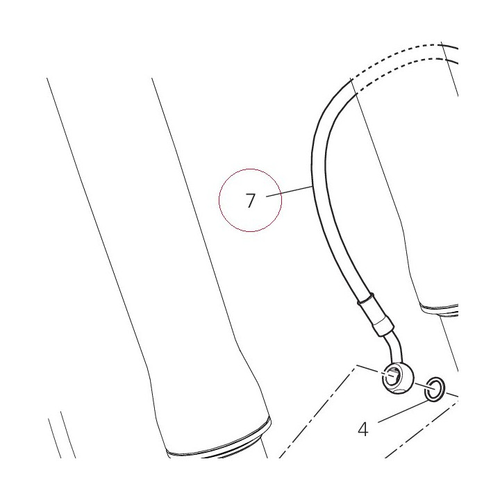 Hose, front brake caliper-caliper 61810461B