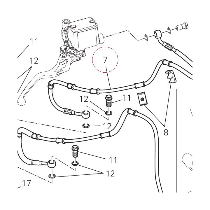 Front master cylinder - CPU line 61810881A