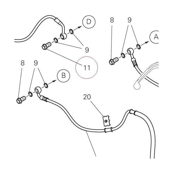 Front master cylinder - CPU line 61811001B