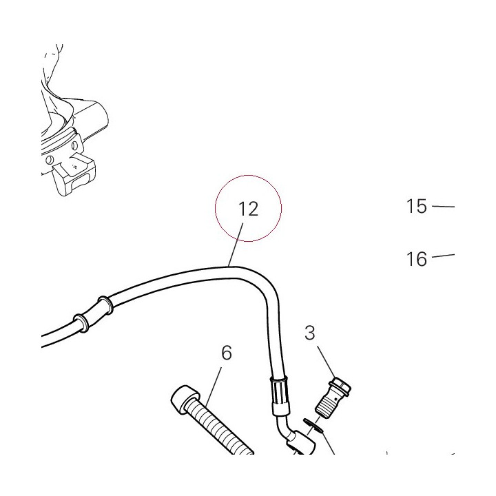 Hose, front brake caliper-caliper 61811131A