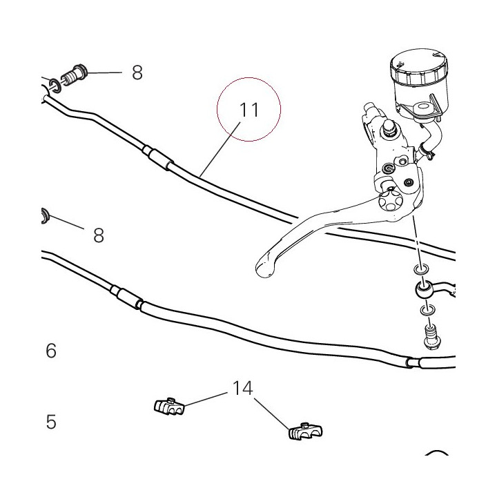 Front master cylinder - CPU line 61811251A