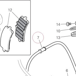 Hose, front brake caliper-caliper 61811311A