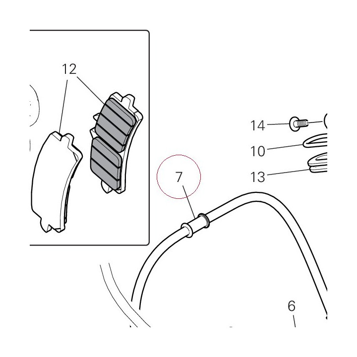 Hose, front brake caliper-caliper 61811311A