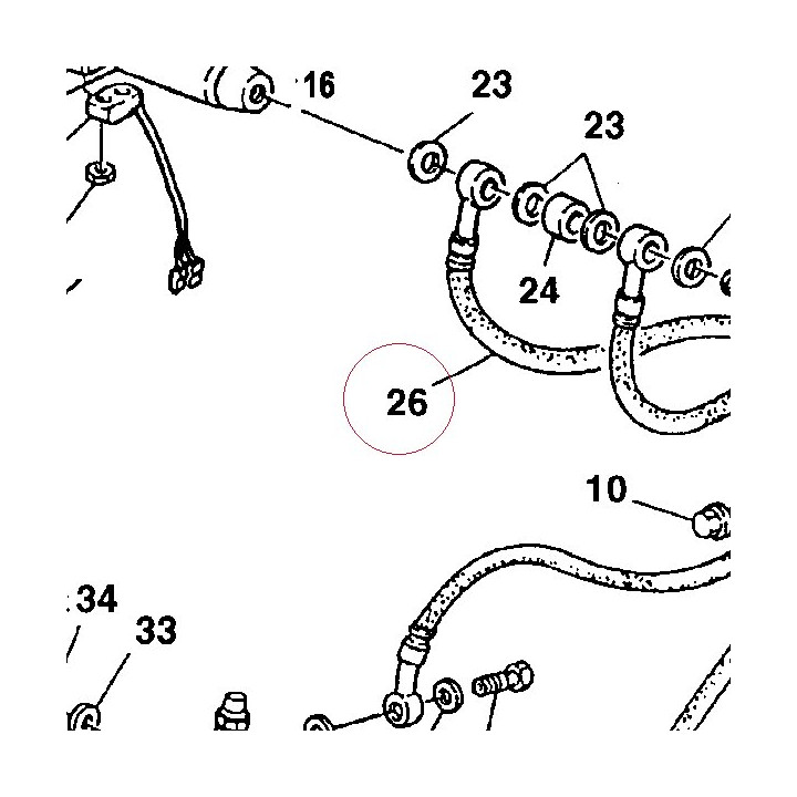 Right caliper pump pipe 61840241B