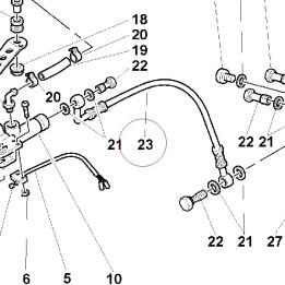 Front brake hose, upper 61840281H