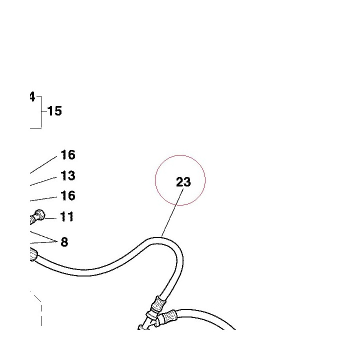 Front brake hose 61840391A