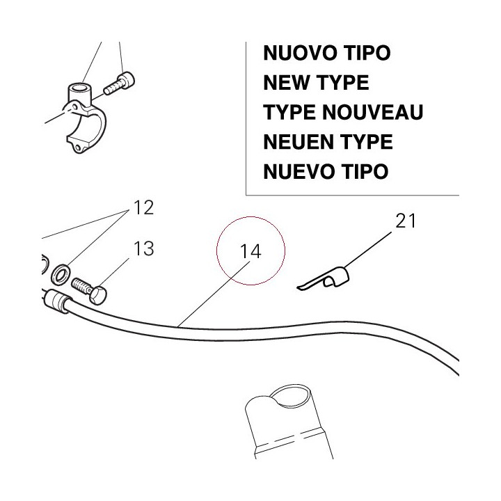 Front brake hose 61840421A