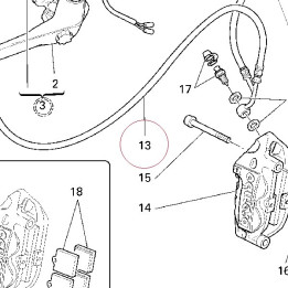 Front brake hose 61840431A