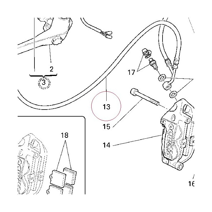Front brake hose 61840431A
