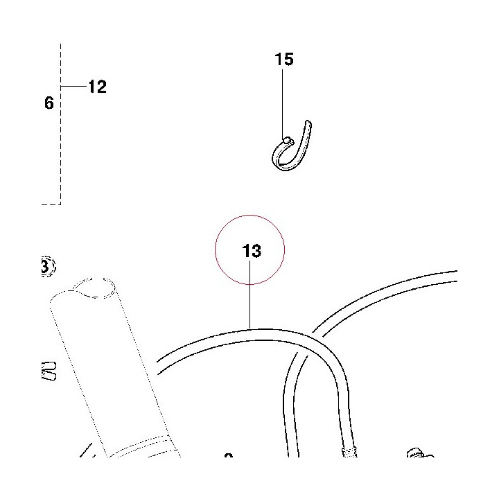 Front brake hose 61840481A