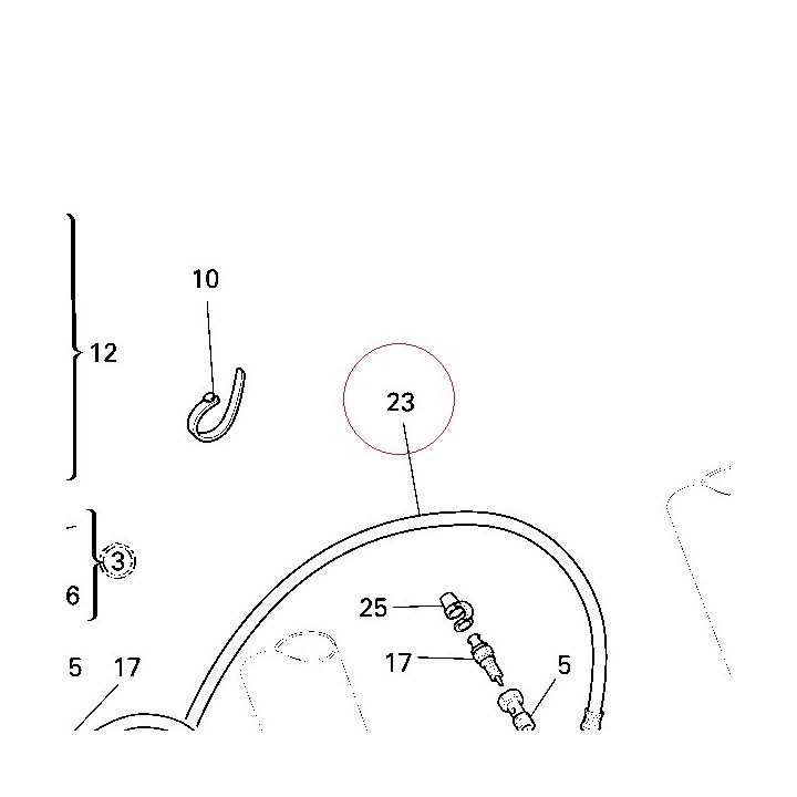 Hose, brake 61840531A