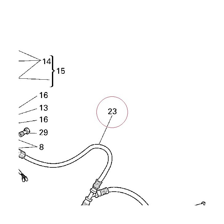 Front brake hose 61840661A
