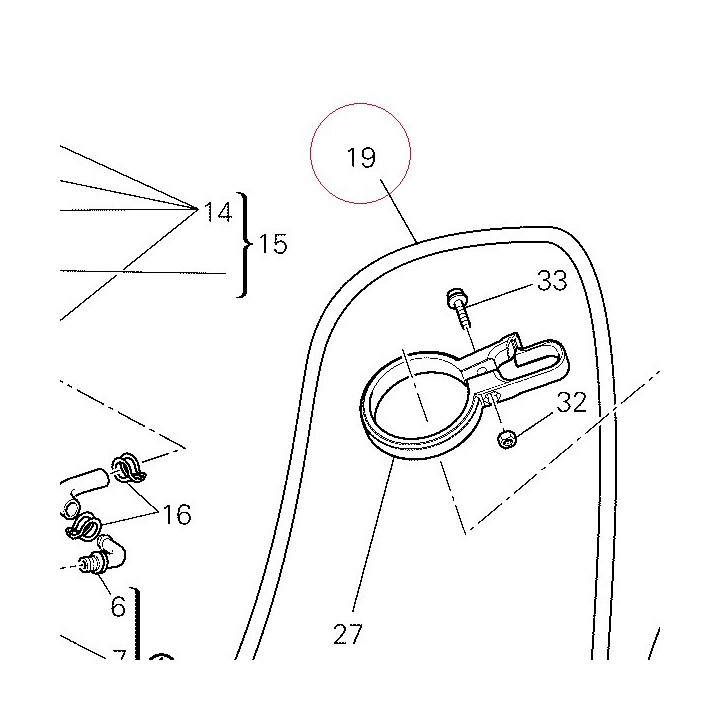 Hose, front brake cylinder-caliper 61840741A