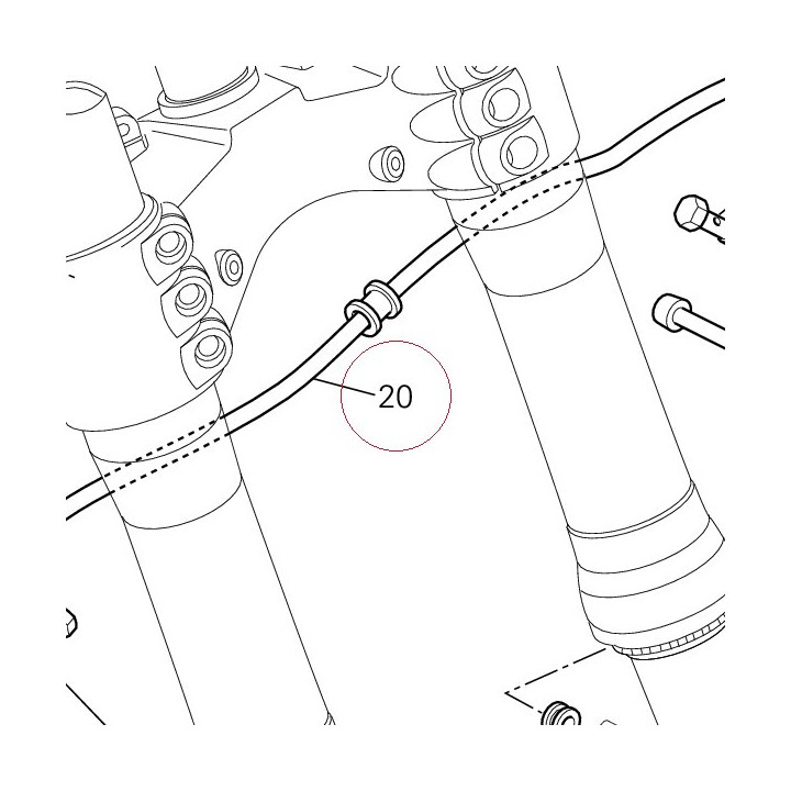 Hose, front brake caliper-caliper 61840751B