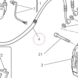 Hose, front brake upper 61840771A