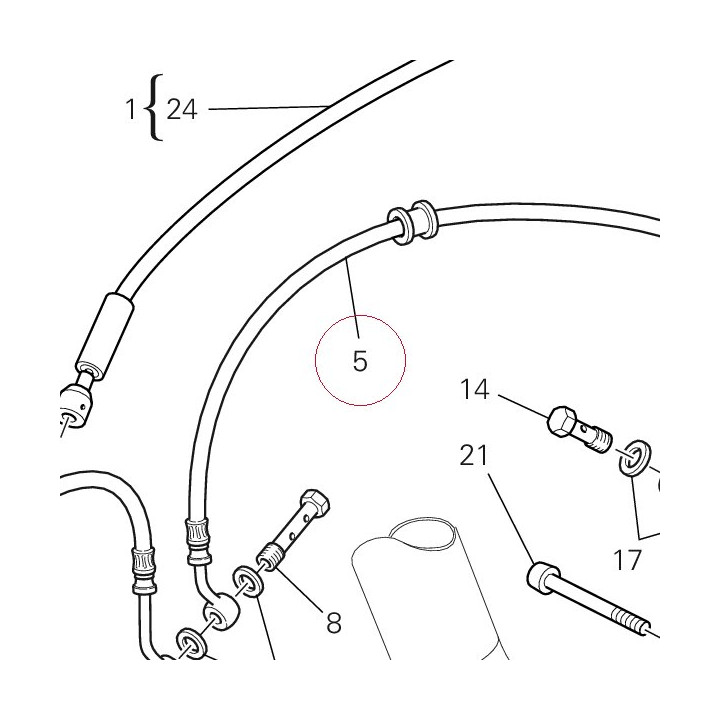 Front brake hose 61840781A