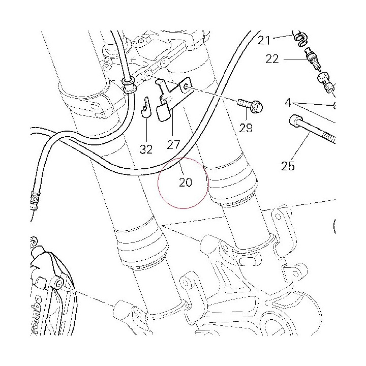 Front brake hose 61840811A