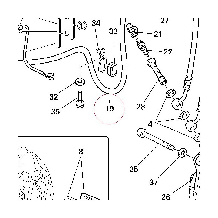 Front brake hose 61840851A