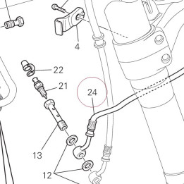 Hose, front brake caliper-caliper 61840861A