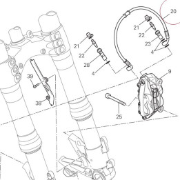 Hose, caliper connecting 61840871A