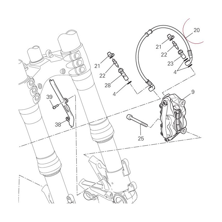 Hose, caliper connecting 61840871A