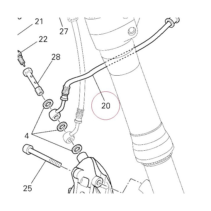 Front brake hose 61840872A