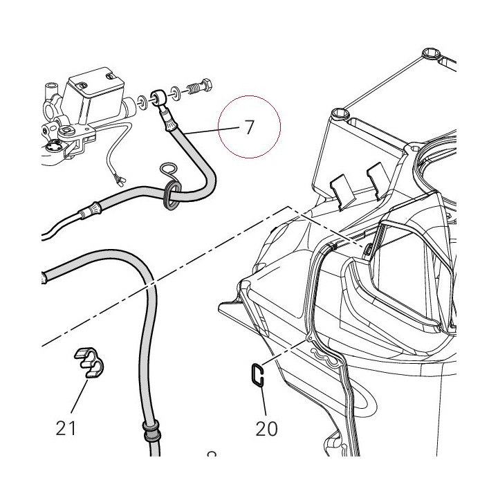 Front master cylinder - CPU line 61841062A