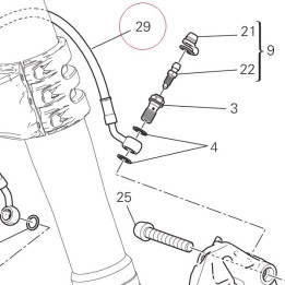 Hose, front brake caliper-caliper 61841321A