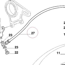 Rear brake hose 61910011C
