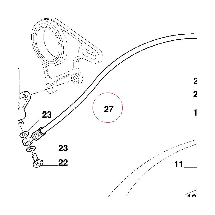 Rear brake hose 61910011C