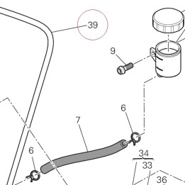 Rear brake hose 61910331B