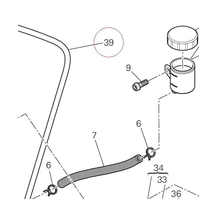 Rear brake hose 61910331B